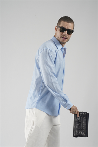 Regular Kalıp Çizgili Erkek Gömlek