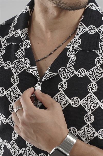 Regular Kalıp Desenli Nefes Alan Erkek Gömlek