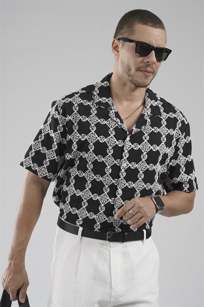 Regular Kalıp Desenli Nefes Alan Erkek Gömlek