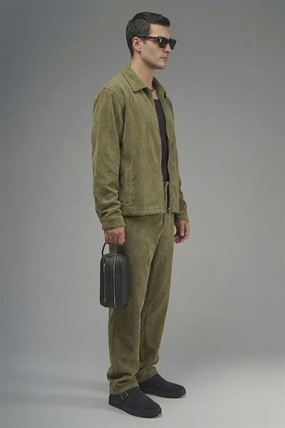 Regular Kalıp Fermuarlı Kadife Alt Üst Takım