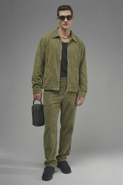 Regular Kalıp Fermuarlı Kadife Alt Üst Takım