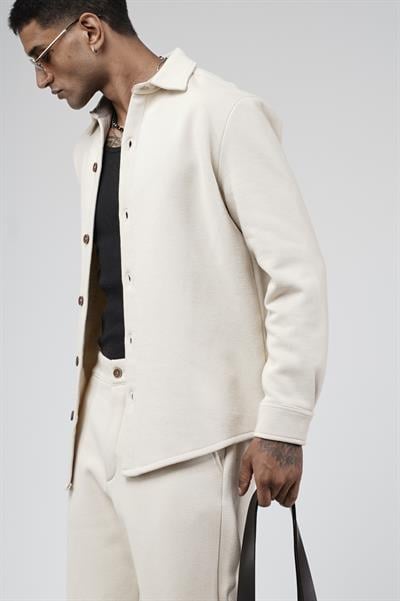 Regular Kalıp Jakarlı Erkek Pantolon Gömlek Takım