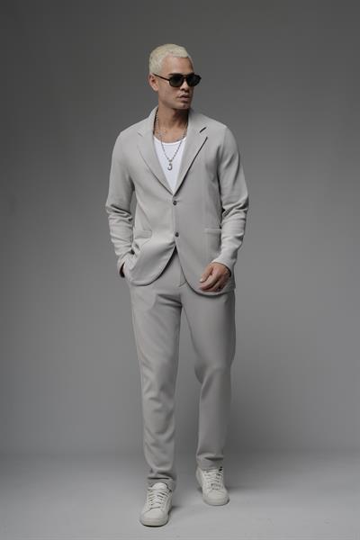 Regular Kalıp Likralı Erkek Blazer Alt Üst Takım