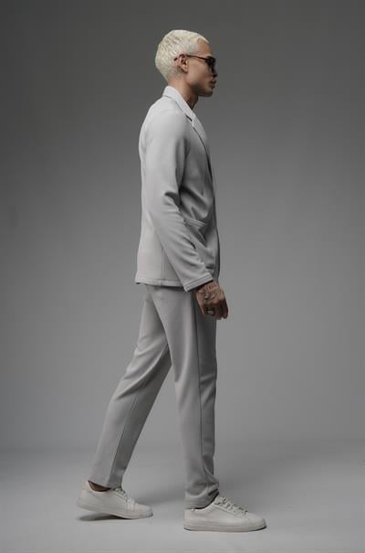 Regular Kalıp Likralı Erkek Blazer Alt Üst Takım