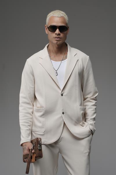 Regular Kalıp Likralı Erkek Blazer Alt Üst Takım