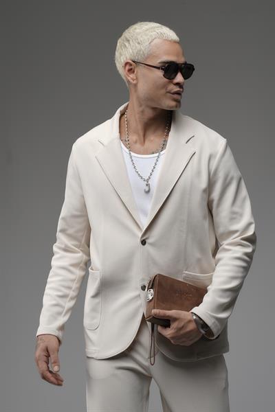 Regular Kalıp Likralı Erkek Blazer Alt Üst Takım