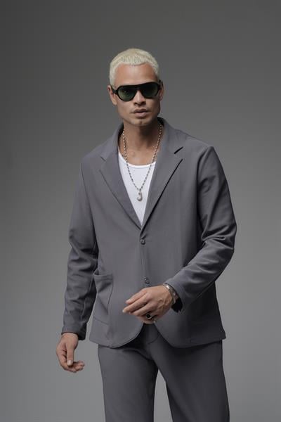 Regular Kalıp Likralı Erkek Blazer Alt Üst Takım