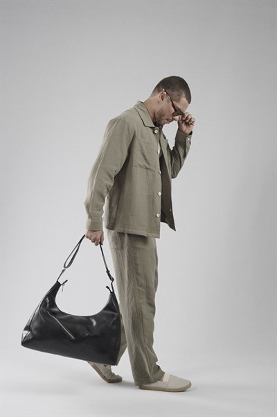 Regular Kalıp Müslin Kumaş Erkek Gömlek Pantolon Alt Üst Takım