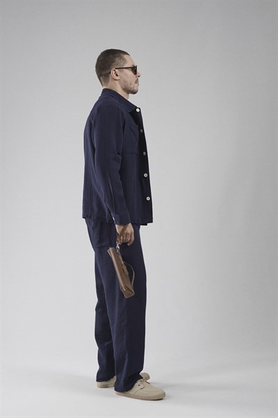 Regular Kalıp Müslin Kumaş Erkek Gömlek Pantolon Alt Üst Takım