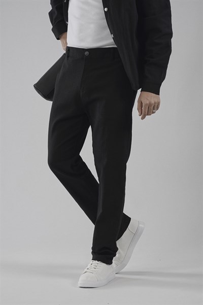 Regular Kalıp Pamuklu Keten Klasik Pantolon