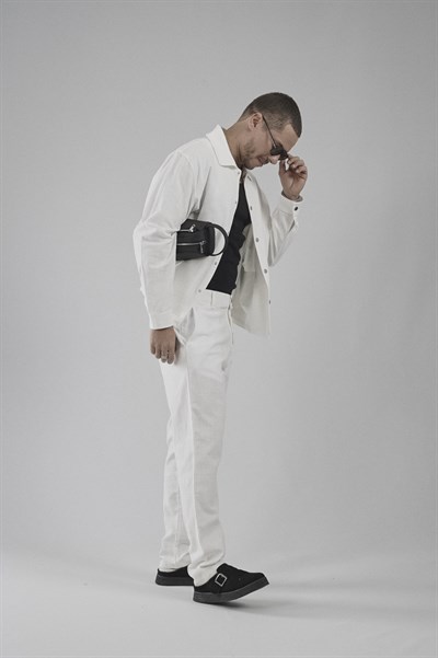 Regular Kalıp Pamuklu Keten Klasik Pantolon