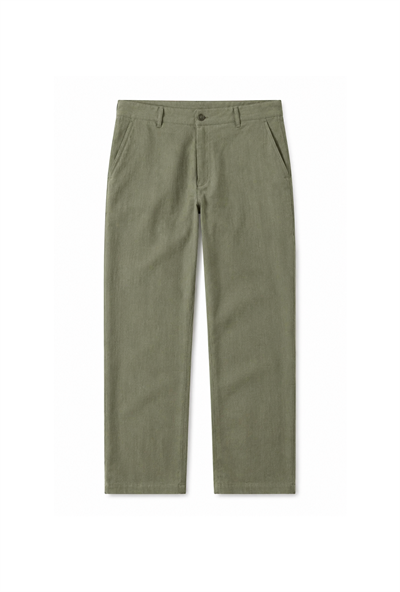 Regular Kalıp Pamuklu Keten Klasik Pantolon