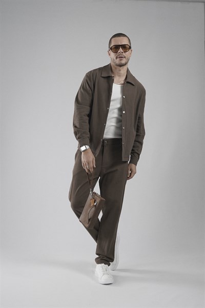 Regular Kalıp Pamuklu Keten Klasik Pantolon