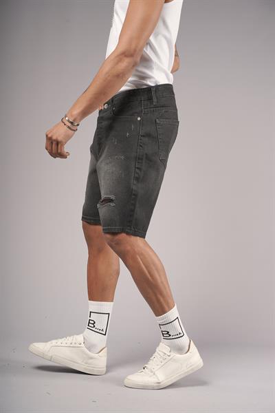 Regular Kalıp Sökük Erkek Kot Şort
