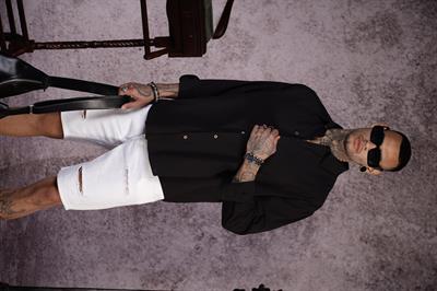 Regular Kalıp Sökük Erkek Kot Şort