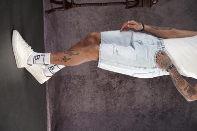 Regular Kalıp Sökük Erkek Kot Şort