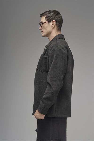 Regular Kalıp Tek Cepli Erkek Peluş Gömlek