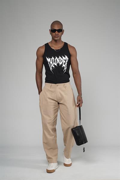 Şalvar Kesim Pileli Keten Pantolon