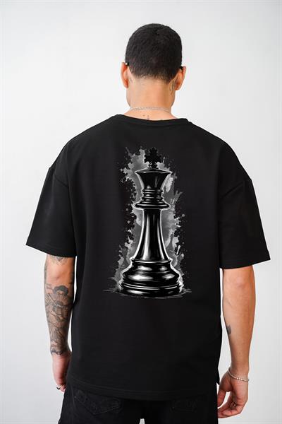 Santraç Baskılı Oversize Kalıp Unisex Tişört