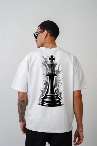 Santraç Baskılı Oversize Kalıp Unisex Tişört