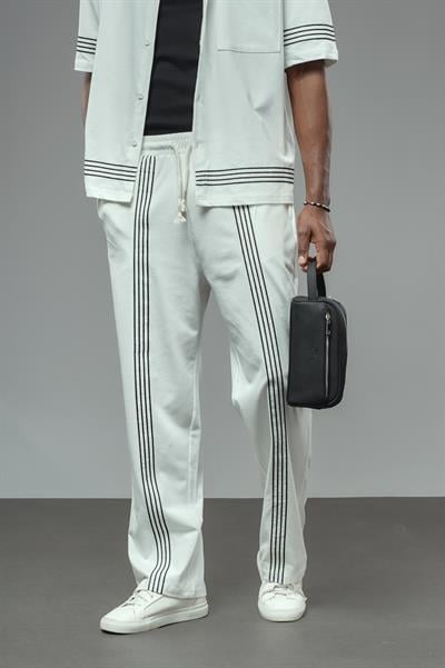 Şeritli Oversize Kalıp Alt Üst Takım