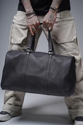 Silindir Hakiki Deri Bavul Çanta