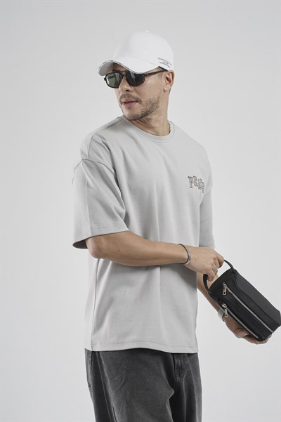 Sırtı Baskı Detaylı Double Face Oversize Kalıp Tişört