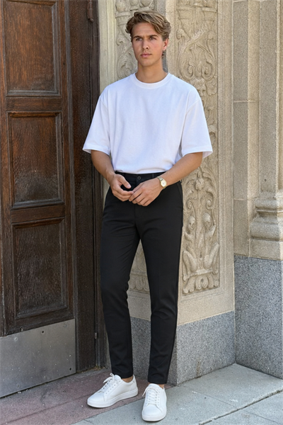Skinny Kalıp Kumaş Pantolon