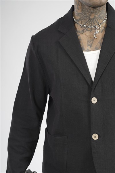 Slim Fit Kalıp Erkek Pamuklu Keten Alt Üst Takım