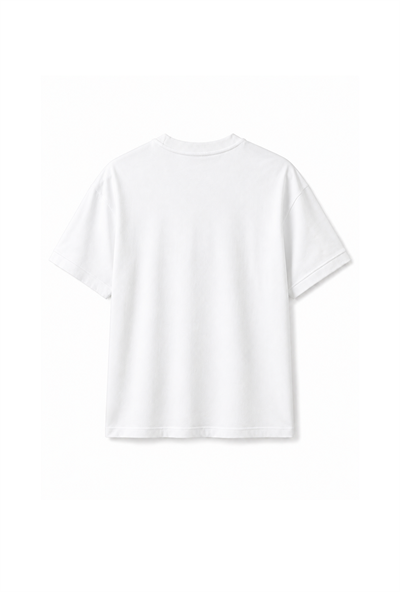 Slim Fit Kalıp Kolu Ribanalı Basic %100 Pamuklu Tişört