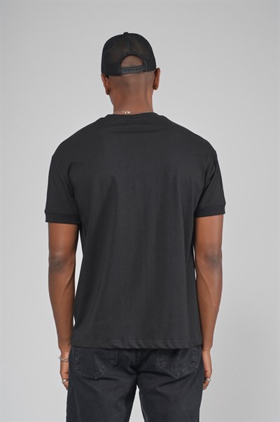 Slim Fit Kalıp Kolu Ribanalı Basic %100 Pamuklu Tişört