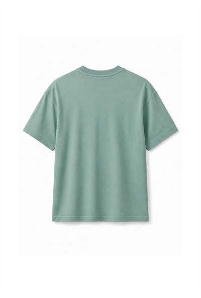 Slim Fit Kalıp Kolu Ribanalı Basic %100 Pamuklu Tişört