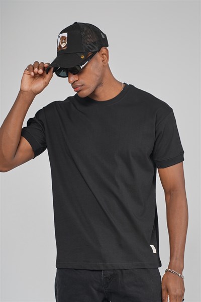 Slim Fit Kalıp Kolu Ribanalı Basic %100 Pamuklu Tişört