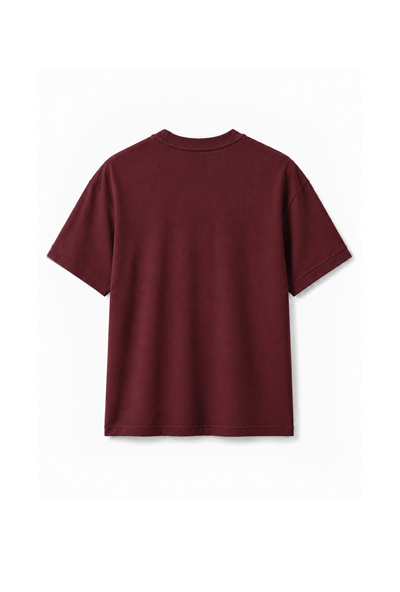 Slim Fit Kalıp Kolu Ribanalı Basic %100 Pamuklu Tişört