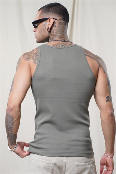 Slim Fit Kaşkorseli Esnek Düz  Erkek Sporcu Atlet