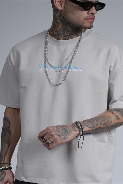 The King Of Balance Baskılı Oversize Kalıp Unisex Tişört