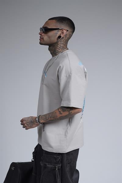 The King Of Balance Baskılı Oversize Kalıp Unisex Tişört