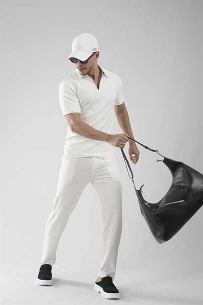 Yakası Fermuarlı Regular Kalıp Pantolon Tişört Alt Üst Takım