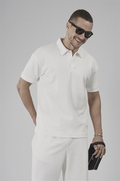 Yarım Oversize Kalıp Polo Yaka Erkek Şort Takım