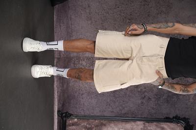 Yüksek Bel Kargo Cepli Erkek Kot Kapri Şort