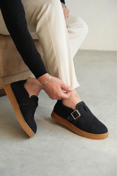 Yüksek Tabanlı Tokalı Günlük Kürklü Erkek Ayakkabı