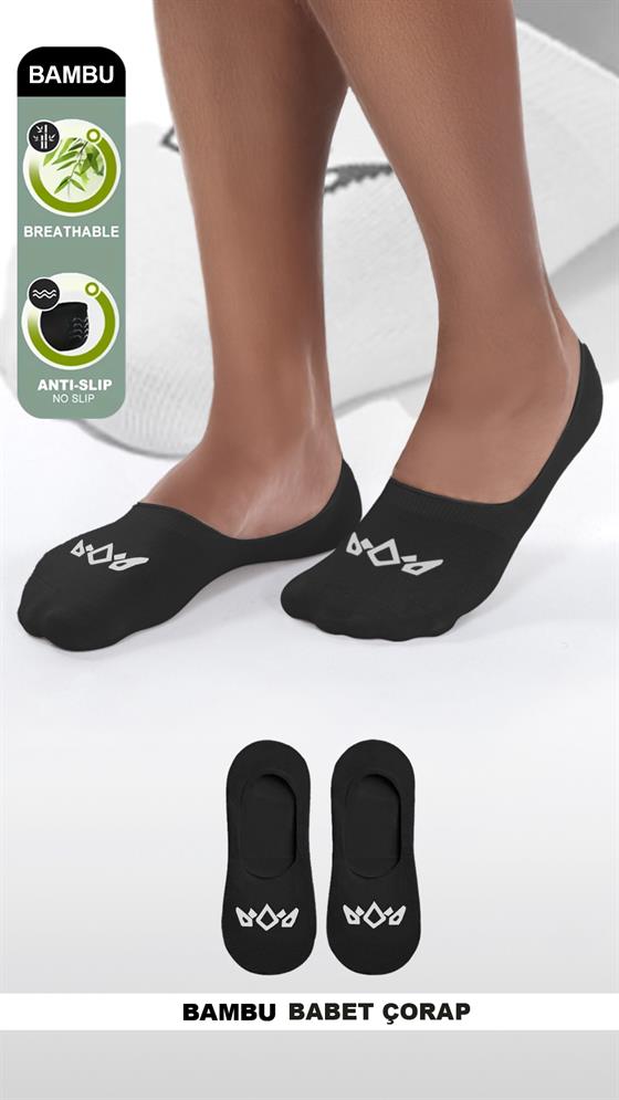 3'lü Unisex Logo Detaylı Bambu Çorap