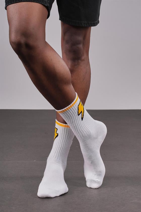 4'lü Unisex Şeritli Sporcu Çorap