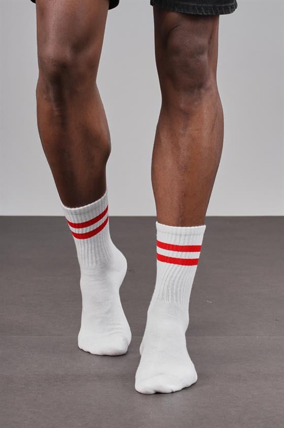 5'li Unisex Şeritli Sporcu Çorap