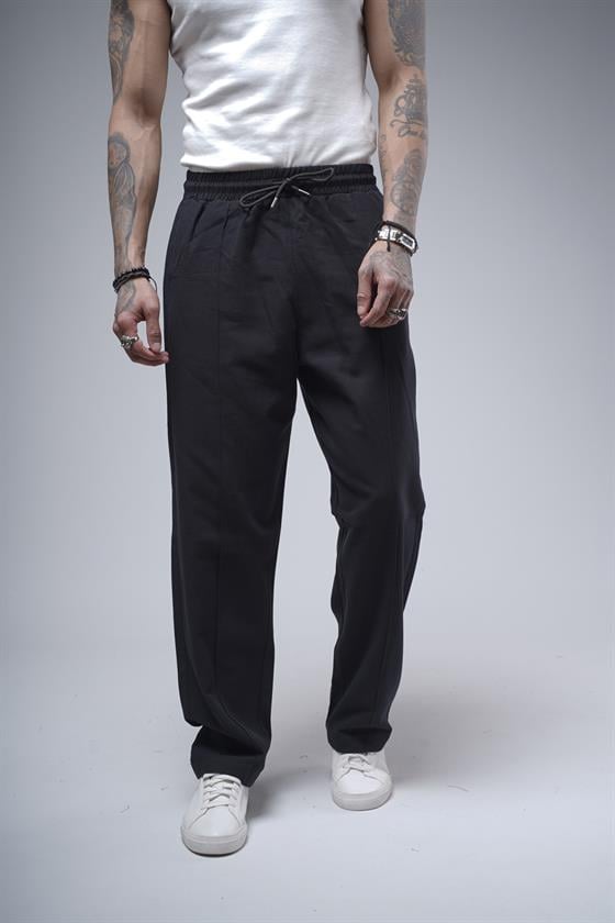 Baggy Kalıp Önü Çıma Detaylı Erkek Gabardin Pantolon