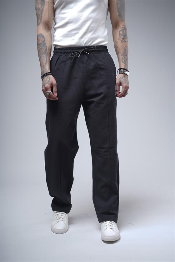 Baggy Kalıp Önü Çıma Detaylı Erkek Gabardin Pantolon