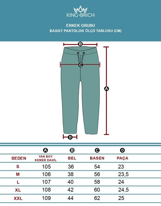 Baggy Kalıp Önü Çıma Detaylı Erkek Gabardin Pantolon