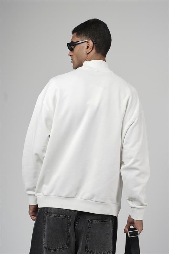 Balıkçı Yaka Oversize Kalıp Erkek Sweatshirt