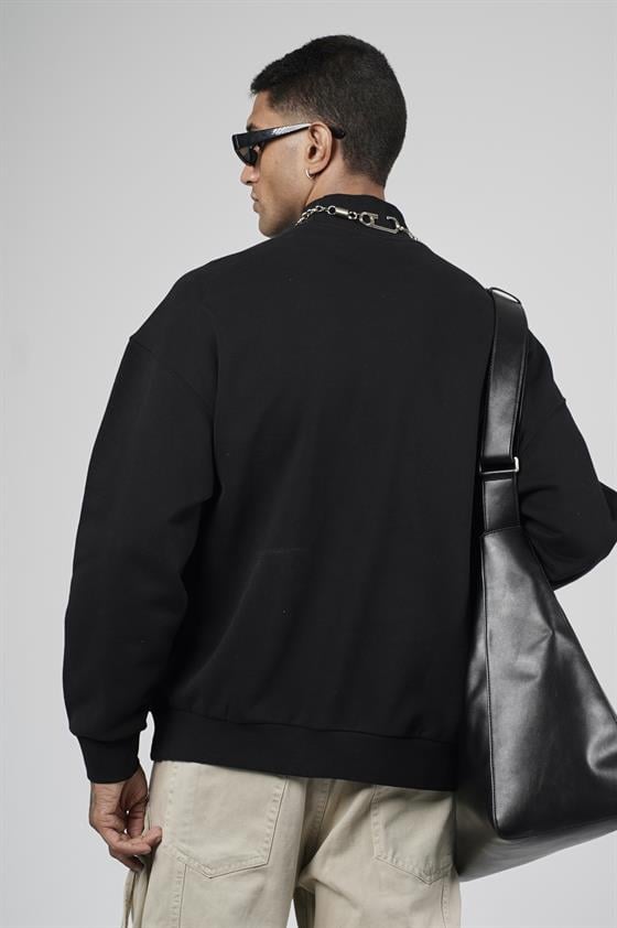 Balıkçı Yaka Oversize Kalıp Erkek Sweatshirt