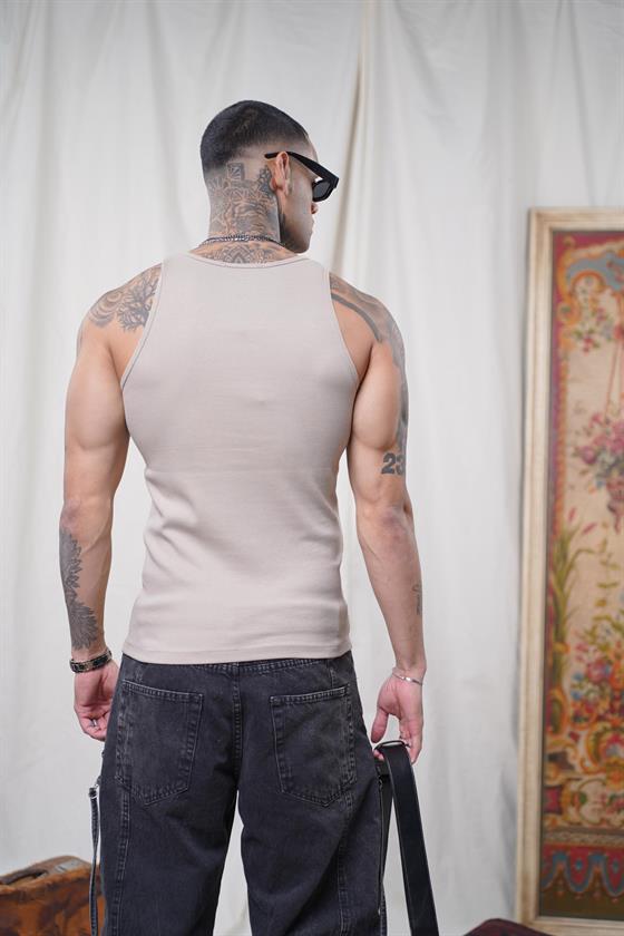 Baskılı Esnek  Slim Fit  Kaşkorseli Erkek Sporcu Atlet